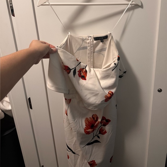 Dynamite Strapless Dress (White, Red) - Picture 2 of 2